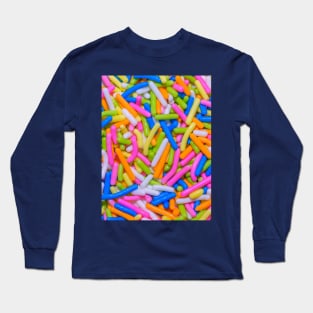 Neon Pastel Rainbow Vermicelli Sprinkles Dessert Candy Photograph Long Sleeve T-Shirt